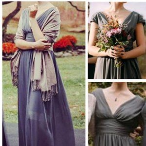Custom Grey Chiffon Fashion / Bridesmaid Gown